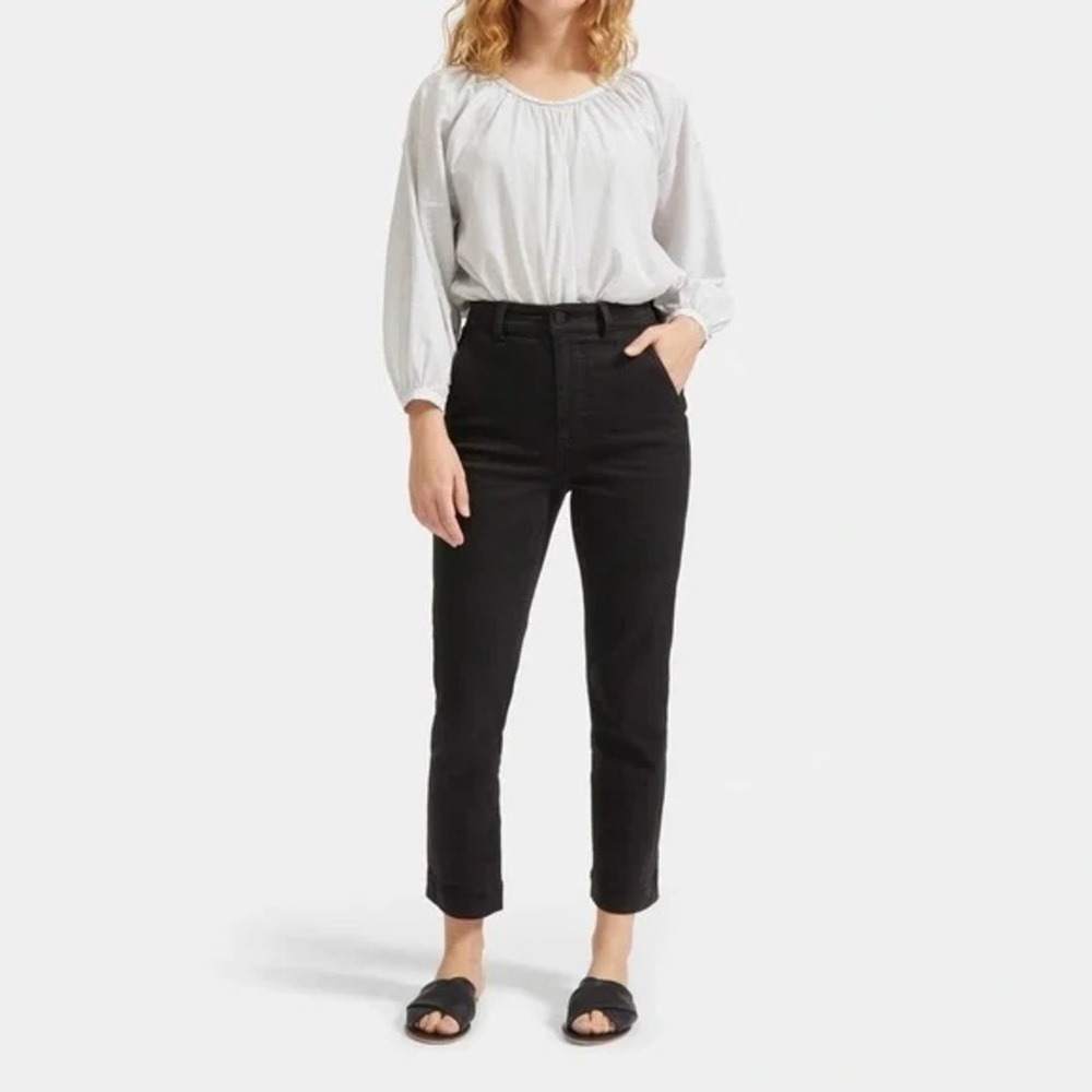 Everlane Black The Slim Leg Crop Denim Jeans 4